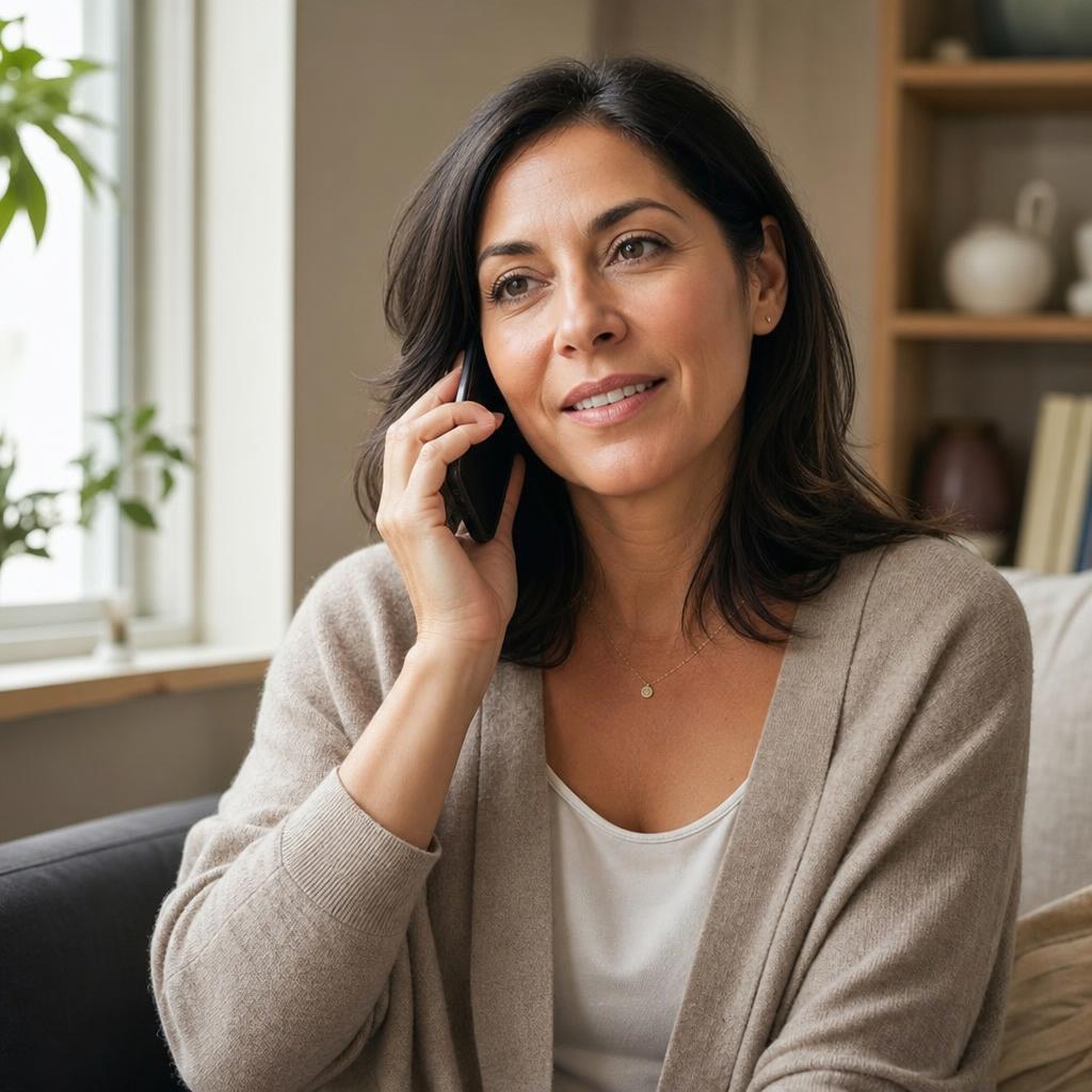Adult patient speaking with a provider by phone